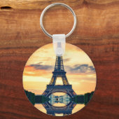 Porte-clés Tour Eiffel Paris Soirée européenne (Recto)