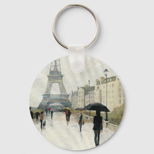 Porte-clés Tour Eiffel   Paris sous la pluie