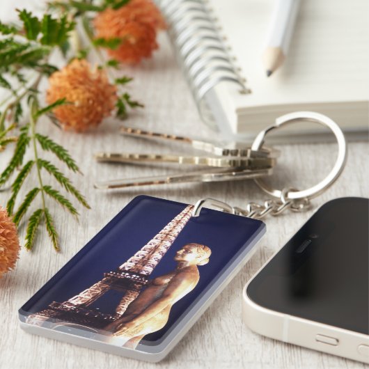 Porte-clés Tour Eiffel porte - clé dame Paris (Devant droit)