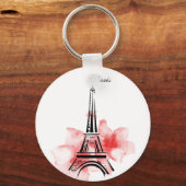 Porte-clés Tour Eiffel romantique Paris (Recto)