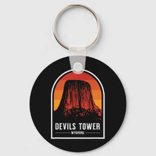 Porte-clés Tour rétro du monument national de Devils Tower Wy