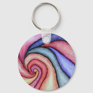 Porte-clés Tourbillon d'aquarelle