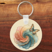 Porte-clés tourbillon de papillon plumeux (Recto)
