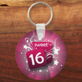 Porte-clés Tourbillons et étoiles roses doux 16 (Recto)