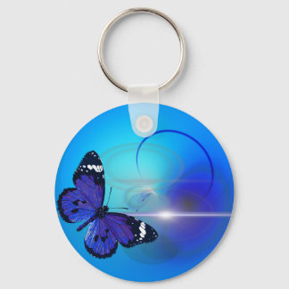 Porte-clés Tourbillons papillon bleu