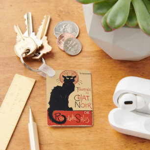 Porte-clés Tournée du Chat Noir Vintage Black Cat Art Nouveau