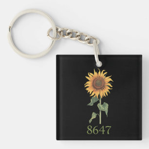 Porte-clés Tournesol 8647 86 47 Floral Bohème Anti Trump Subt