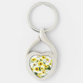 Porte-clés Tournesol à l'aquarelle 7 (Devant)