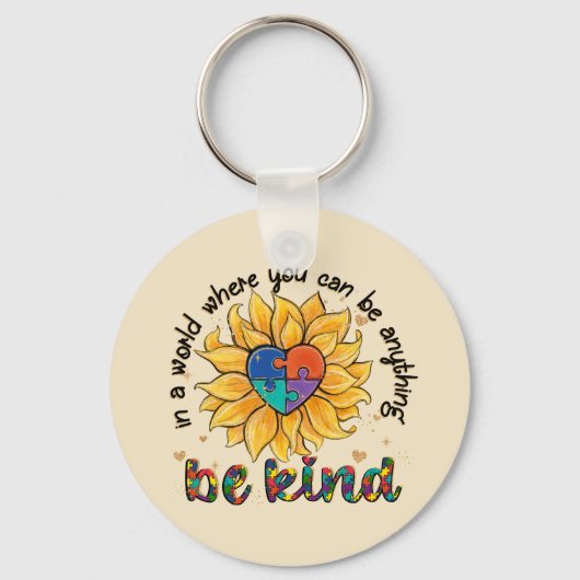 Porte-clés Tournesol autiste (Recto)