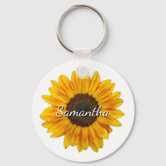 Porte-clés Tournesol avec un nom
