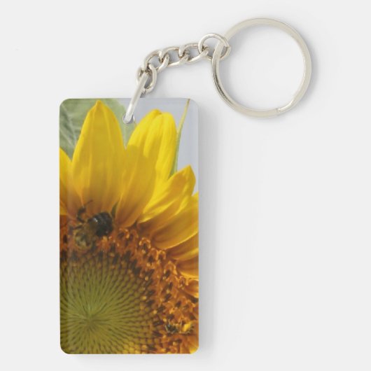 Porte-clés Tournesol et abeilles (Dos)