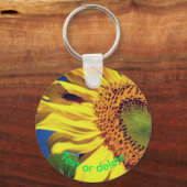 Porte-clés Tournesol Et Invité Personnalisé (Recto)