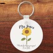 Porte-clés Tournesol jaune aidant à grandir (Verso)