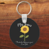 Porte-clés Tournesol jaune aidant à grandir (Recto)