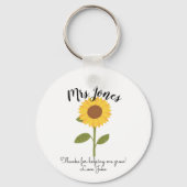 Porte-clés Tournesol jaune aidant à grandir (Verso)