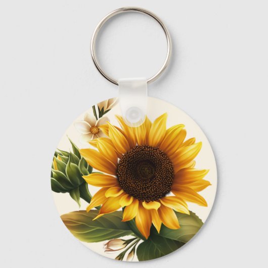 Porte-clés Tournesol jaune gras (Verso)