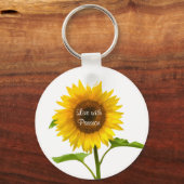 Porte-clés Tournesol Jaune Vivez avec la Porte - clé Fleur de (Recto)