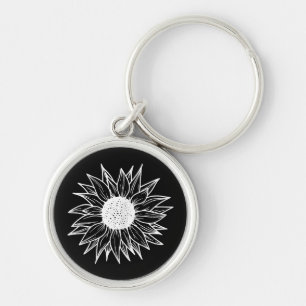 Porte-clés Tournesol Jolie fleur fleur sauvage multicolore