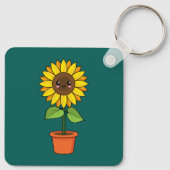 Porte-clés Tournesol Kawaii en pot (Dos)