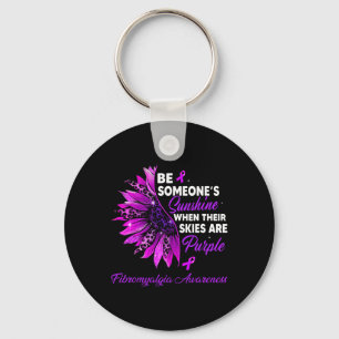 Porte-clés Tournesol Leur Ciel Sont Violet Fibromyalgie Awar