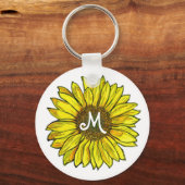 Porte-clés Tournesol monogramme (Recto)