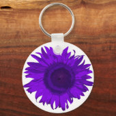 Porte-clés Tournesol Purple Pop Art (Recto)