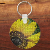 Porte-clés Tournesol Vivid Fleur Jaune Mosaïque (Recto)