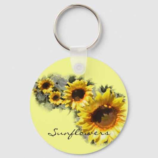 Porte-clés Tournesols dans une rangée (Recto)