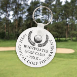 Porte-clés Tournoi de club de golf classique sur mesure<br><div class="desc">Ces porte - clés sont idéaux pour tous les tournois de club de golf,  avec une couronne classique et un design de balle de golf. Personnalisez avec le nom du tournoi de golf,  le nom du club et l'année. Conçu par Thisisnotme©</div>
