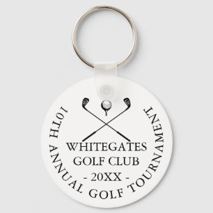 Porte-clés Tournoi de golf classique moderne personnalisé