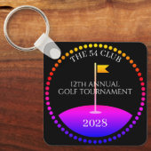 Porte-clés Tournoi Golf Équipement Moderne (Recto)