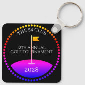 Porte-clés Tournoi Golf Équipement Moderne (Dos)