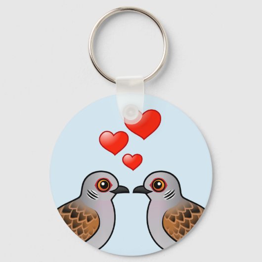 Porte-clés Tourterelles en amour (Recto)