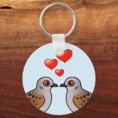 Porte-clés Tourterelles en amour (Recto)