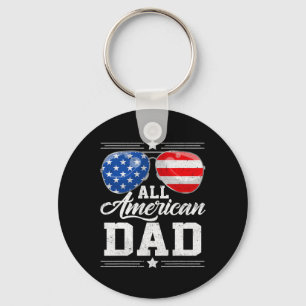Porte-clés Tous les américains papa 4 juillet Fête des pères 