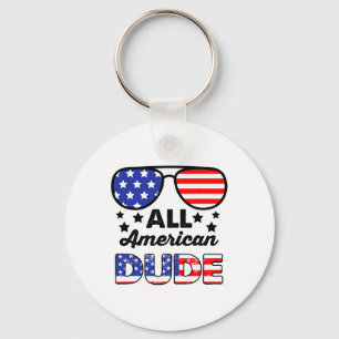 Porte-clés Tous les garçons américains 4 juillet Patriotique
