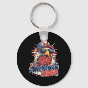 Porte-clés Tout Américain Bruh 4 Juillet Garçons Enfants Patr