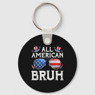 Porte-clés Tout Américain Bruh 4 Juillet Garçons Patriotique