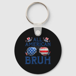 Porte-clés Tout Américain Bruh 4 Juillet Garçons Patriotique