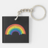 Porte-clés Tout amour est la même fierté LGBT Egalité des dro (Dos)