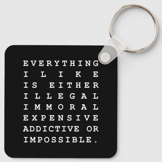 Porte-clés Tout ce que j'aime (Dos)