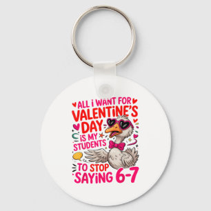 Porte-clés Tout ce que je veux pour la Saint-Valentin, c'est