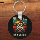 Porte-clés Tout d'abord, je suis un délice Angry Opossum Poss (Recto)