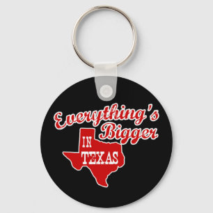 Porte-clés Tout est plus grand au Texas   Porte - clé noir ro