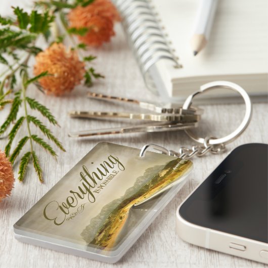 Porte-clés "Tout est possible" Motivation Affirmation (Devant droit)