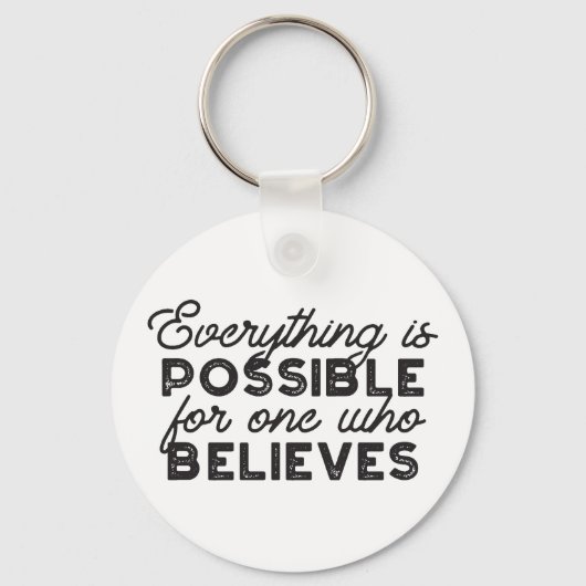 Porte-clés Tout est possible pour celui qui croit (Recto)