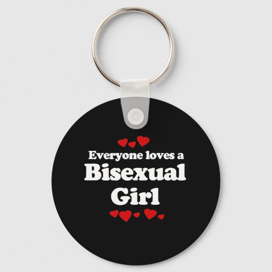 Porte-clés Tout le monde aime un T-shirt fille bisexuel (Recto)