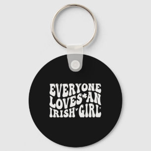 Porte-clés Tout le monde aime une fille irlandaise groovy pou