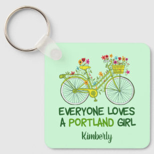 Porte-clés Tout le monde aime une fille Portland Vert personn