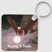 Porte-clés Tout possible Pleine lune d'aigle Inspiration (Dos)